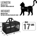 Scratchme Pet Travel Carrier Soft Sided Portable Bag For Cats, Small Dogs, Kittens Or Puppies, Collapsible, Durable, Airline Approved, Travel Friendly, Carry Your Pet With You Safely And Comfortably Black Fabric