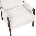 Mid Century Modern Velvet Accent Chair,Leisure Chair With Solid Wood And Thick Seat Cushion For Living Room,Bedroom,Studio,White White Foam Velvet