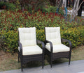 2 Piece Liberatore Dining Chairs With Cushions Beige Cushion Brown Iron