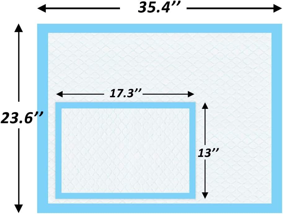 Scratchme Super Absorbent Waterproof Dog And Puppy Pet Training Pad, Housebreaking Pet Pad, 40 Count Medium Size, 23.6 X23.6 Blue Paper