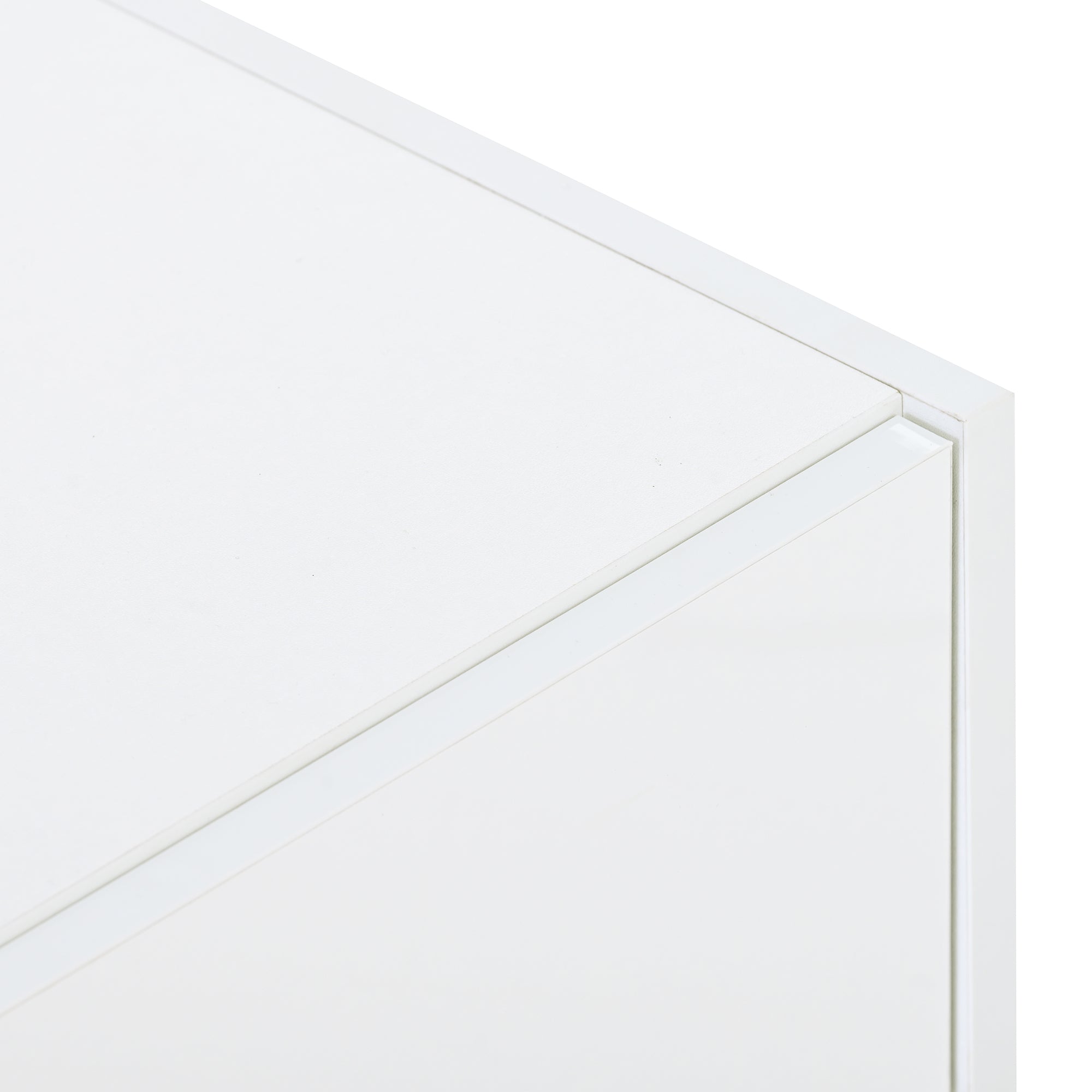 ON TREND White & Black Contemporary Rectangle Design white-particle board