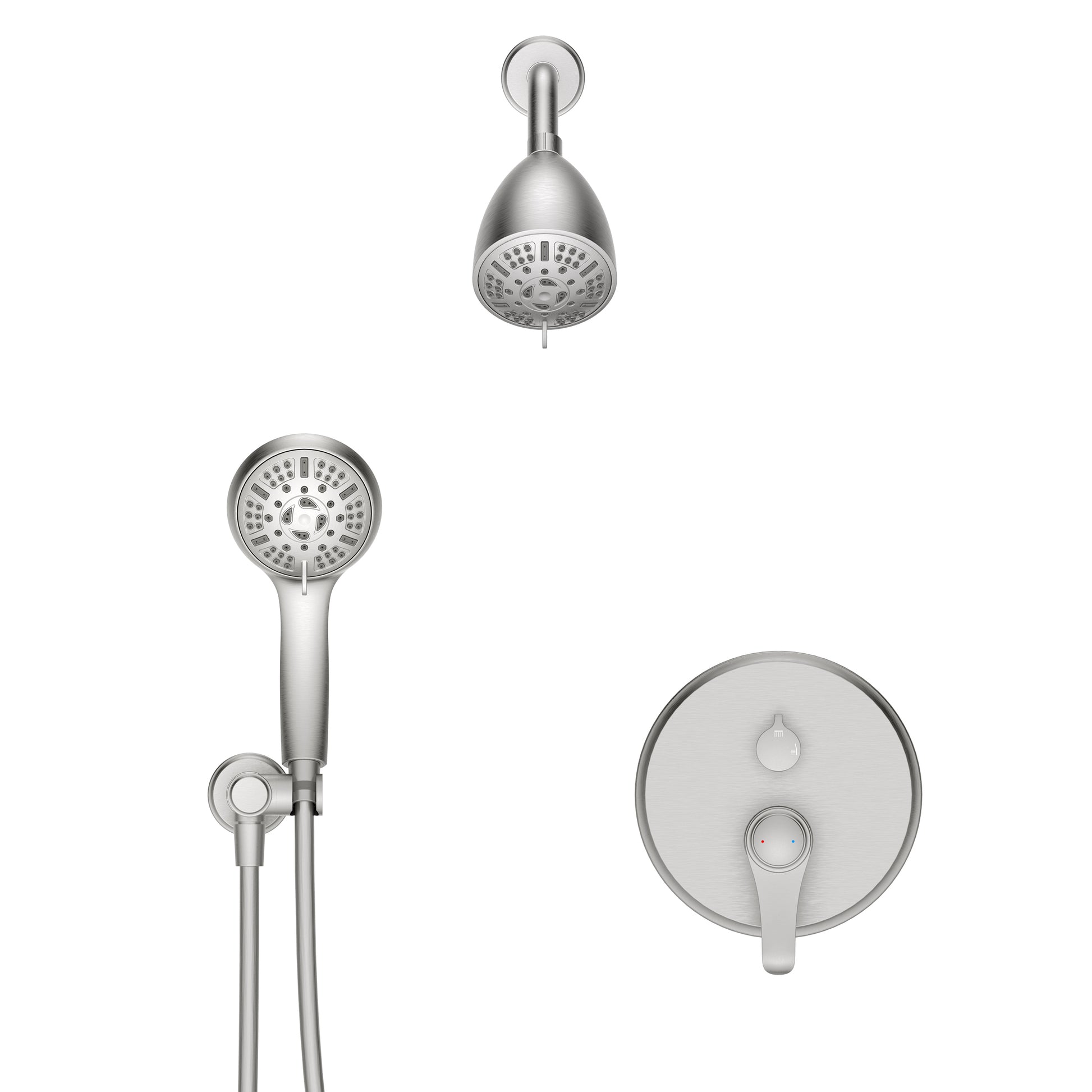 Large Amount of water Multi Function Shower Head brushed nickel-brass