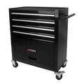 4 Drawers Multifunctional Tool Cart With Wheels Black Black Steel