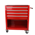 4 Drawers Multifunctional Red Tool Cart With