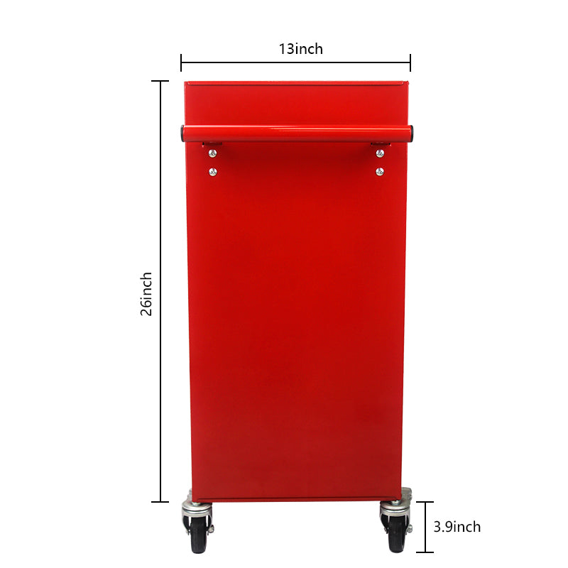 4 Drawers Multifunctional Red Tool Cart With