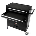 4 Drawers Multifunctional Tool Cart With Wheels Black Black Steel