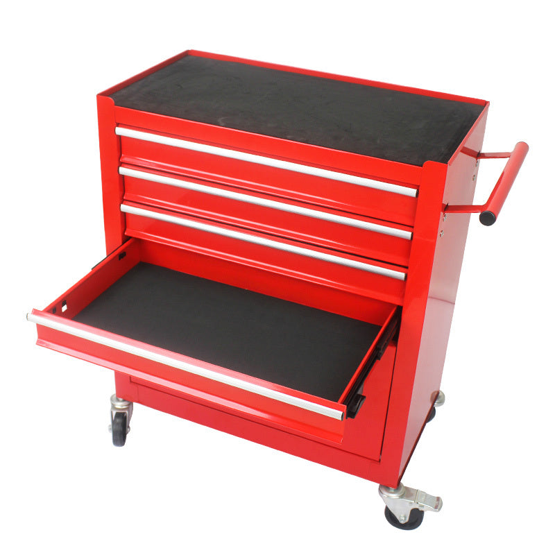 4 Drawers Multifunctional Red Tool Cart With