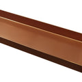 29 Inch Rectangular Metal Windowsill Plant Tray, Trim Edges, Large, Copper Gold Stainless Steel