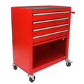 4 Drawers Multifunctional Red Tool Cart With