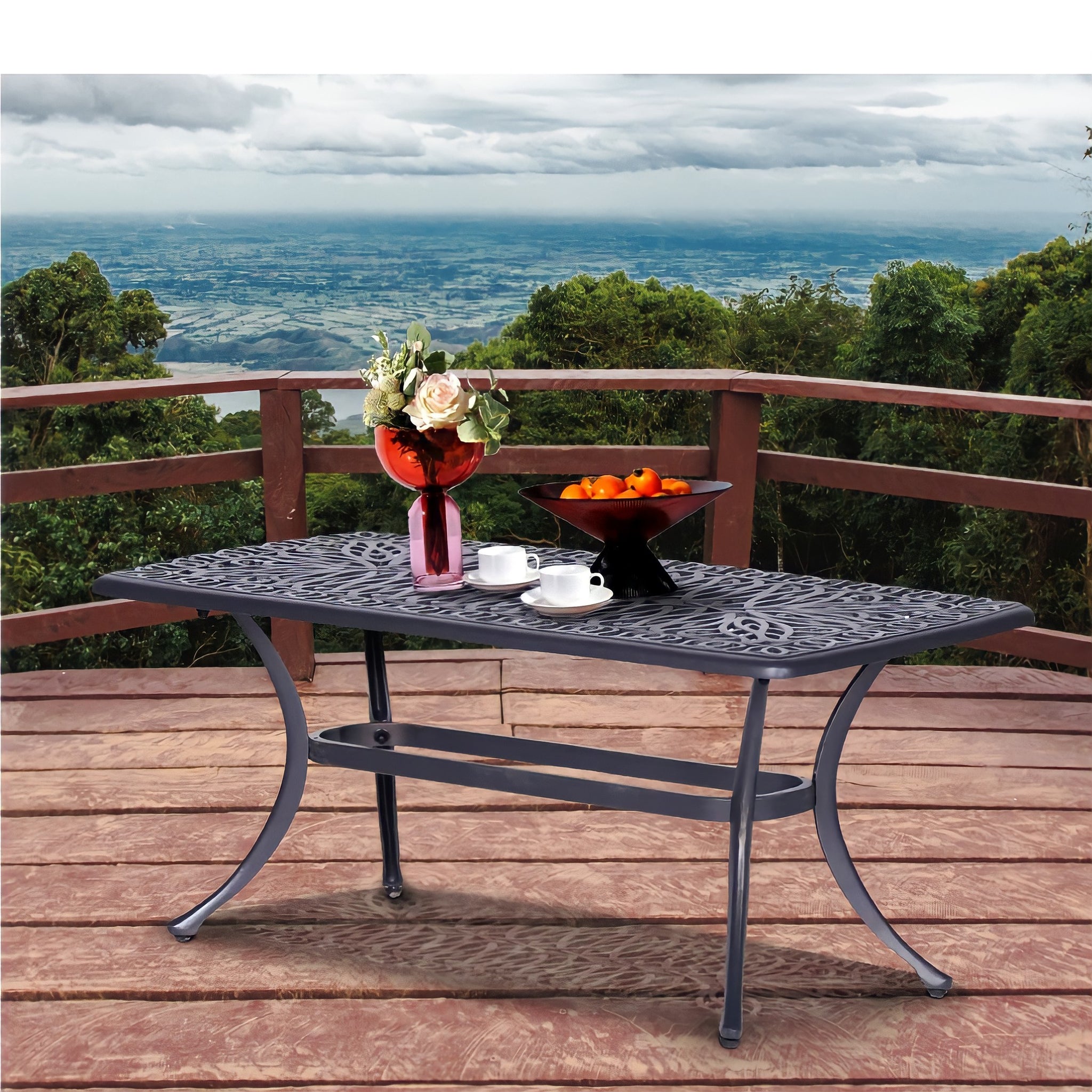 Coffee Table - Gunmetal Aluminum