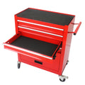 4 Drawers Multifunctional Red Tool Cart With