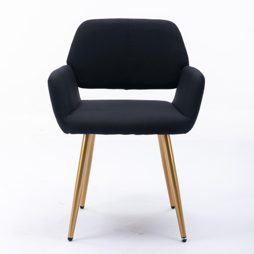 Hengming Small Modern Living Dining Room Accent Chairs black-fabric