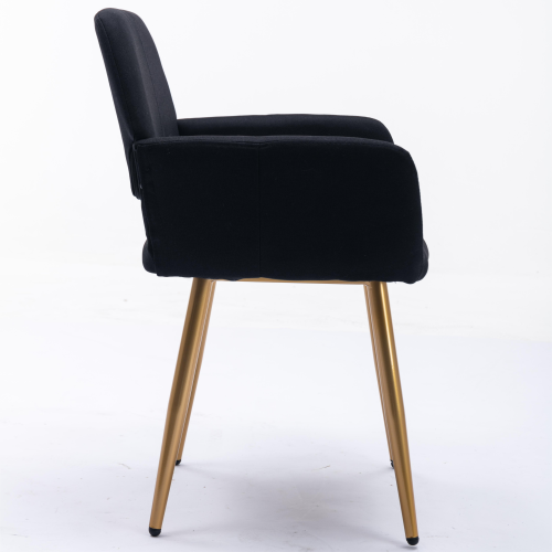 Hengming Small Modern Living Dining Room Accent Chairs black-fabric