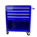 4 Drawers Multifunctional Tool Cart With Wheels Blue Blue Steel