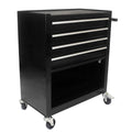 4 Drawers Multifunctional Tool Cart With Wheels Black Black Steel