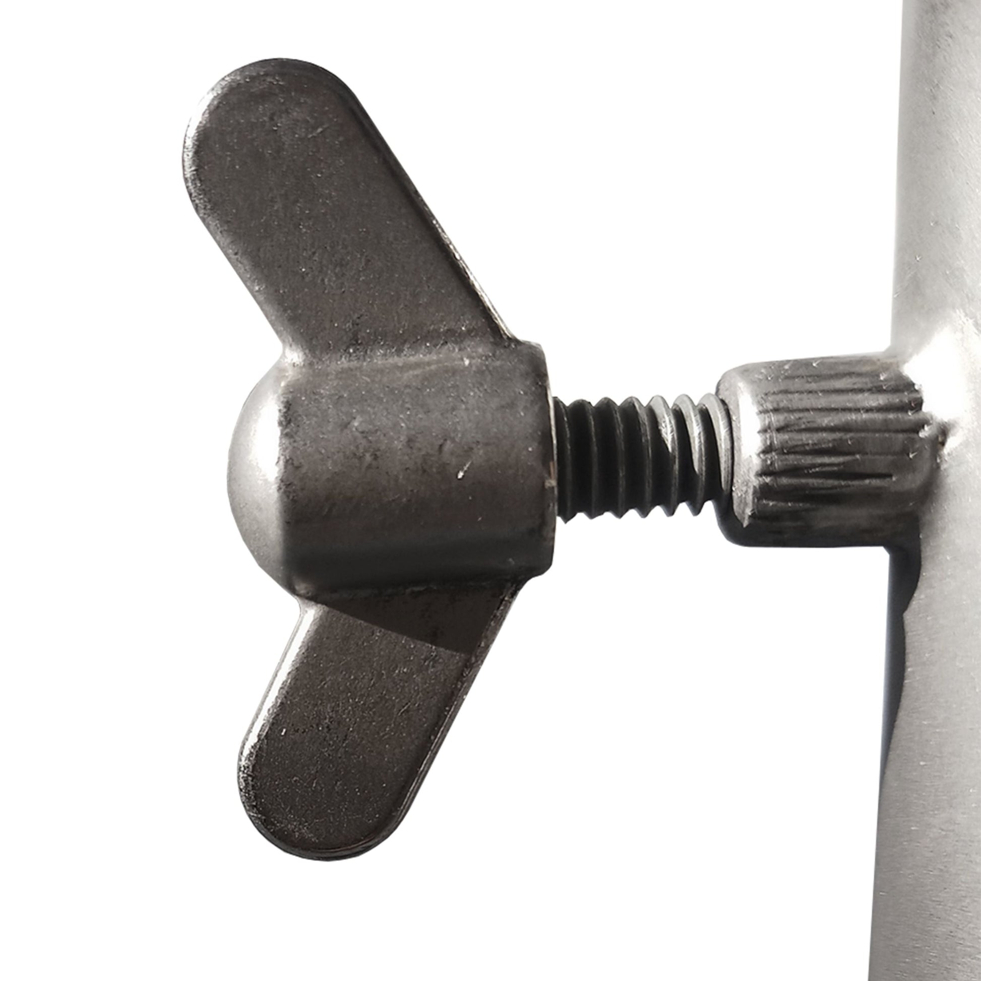 Aluminum Frame Round Side Table With Marble Top And Adjustable Height, White And Silver White Aluminum