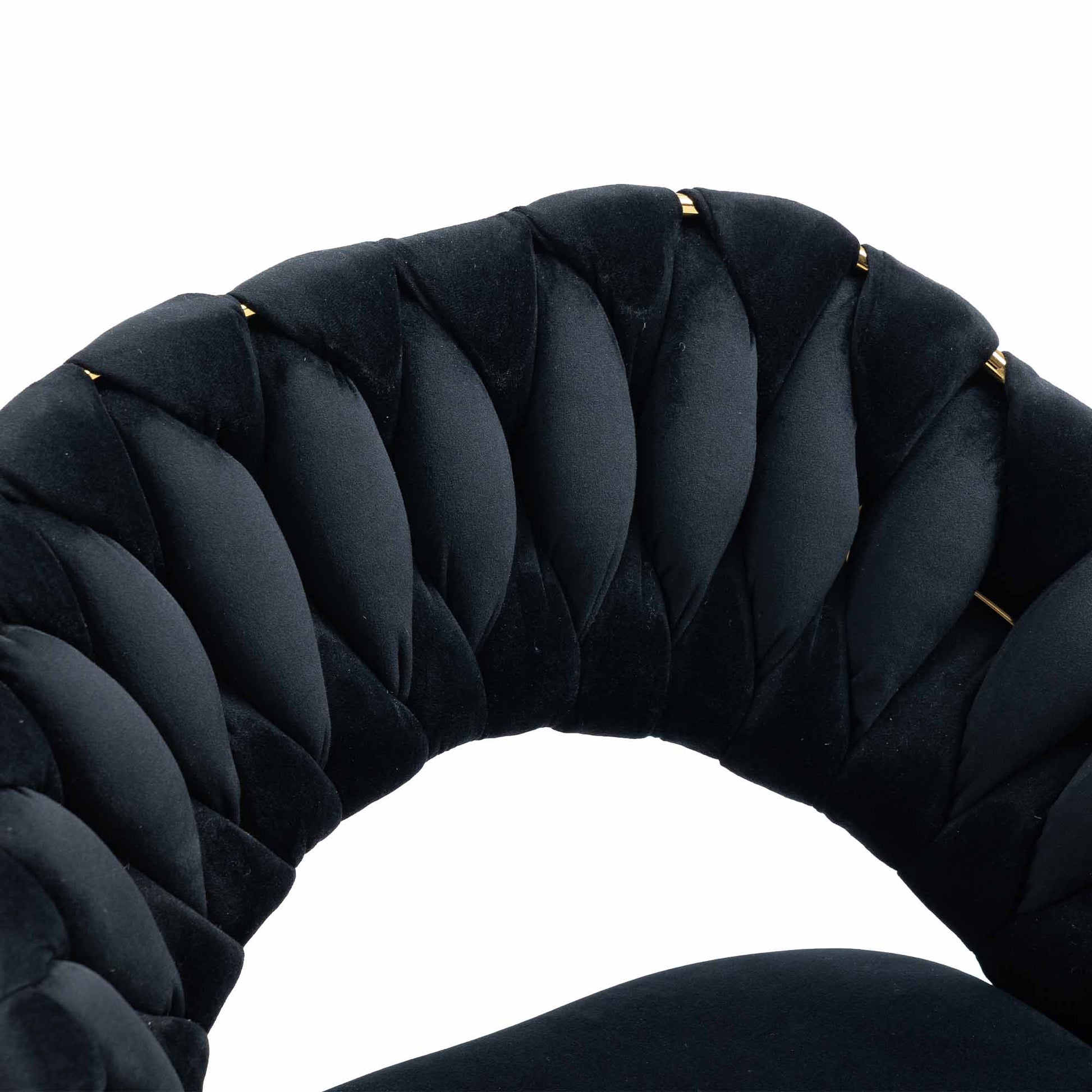 Coolmore Computer Chair Office Chair Adjustable Swivel Chair Fabric Seat Home Study Chair Black Polyester