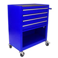 4 Drawers Multifunctional Tool Cart With Wheels Blue Blue Steel