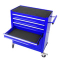 4 Drawers Multifunctional Tool Cart With Wheels Blue Blue Steel