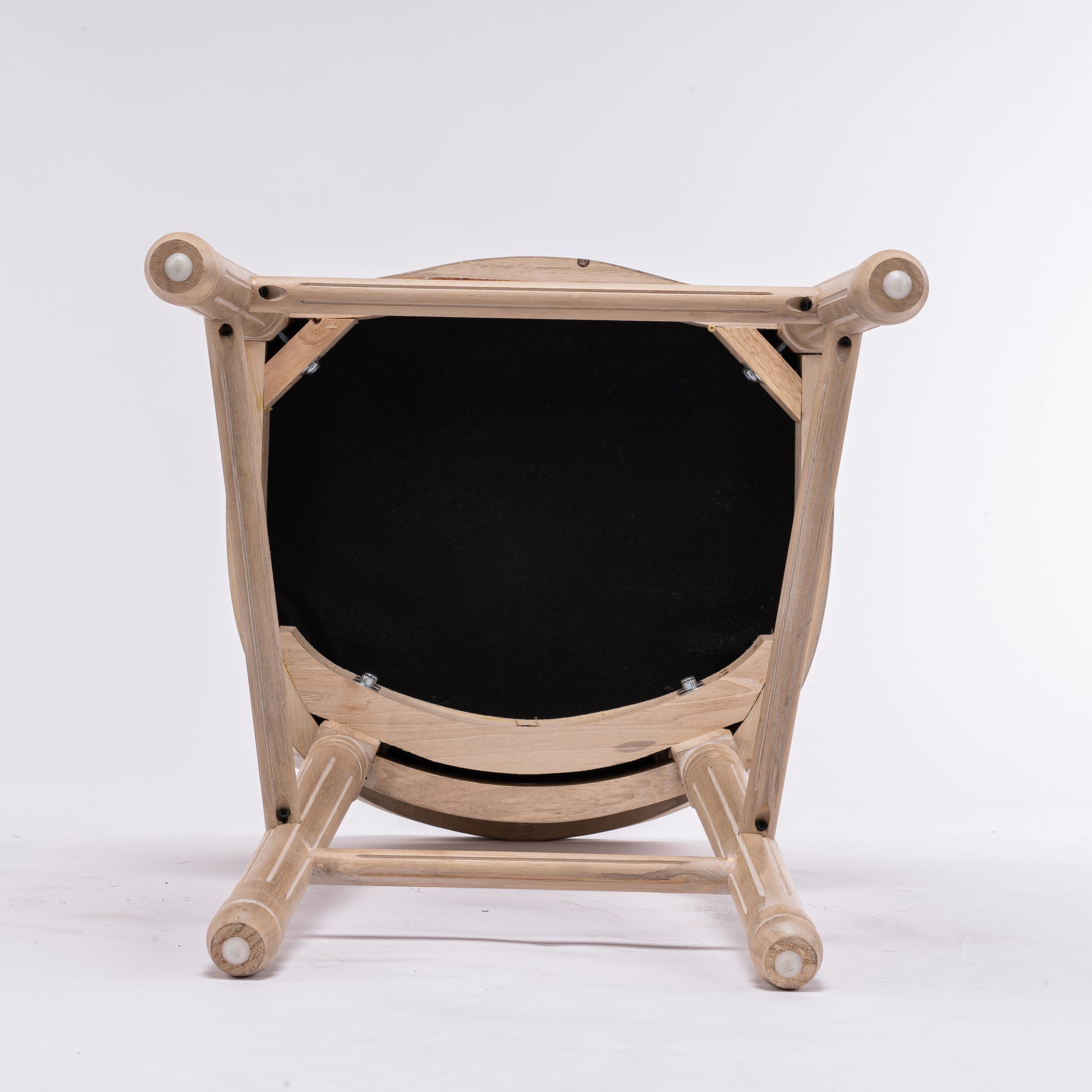 French Country Wooden Barstools With Upholstered Seatingbeige And Natural Set Of 2 Beige Fabric Solid Wood Mdf