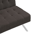 Wood Frame, Stainless Leg, Futon, Sofa Bed Espresso Espresso Fabric