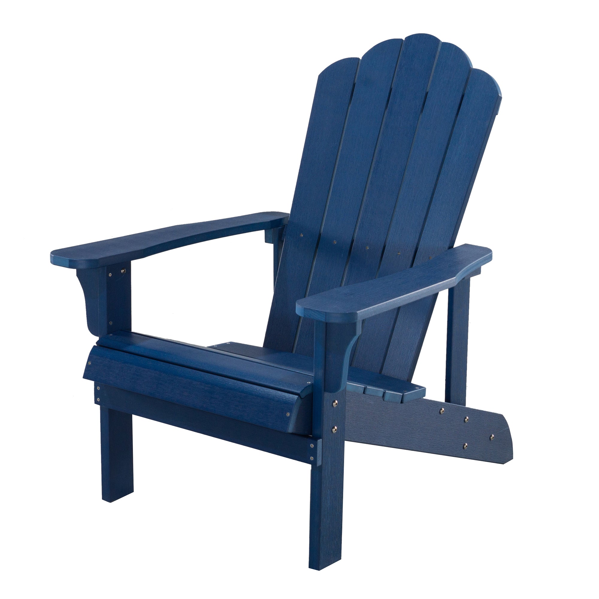 Key West Outdoor Plastic Wood Adirondack Chair, Patio blue-polyethylene