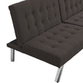 Wood Frame, Stainless Leg, Futon, Sofa Bed Espresso Espresso Fabric