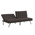 Wood Frame, Stainless Leg, Futon, Sofa Bed Espresso Espresso Fabric