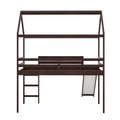 Twin Loft Bed With Slide, House Bed With Slide,Espresso Old Sku :Wf286245Aap Twin Espresso Solid Wood