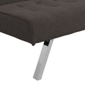 Wood Frame, Stainless Leg, Futon, Sofa Bed Espresso Espresso Fabric