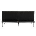 Wood Frame, Stainless Leg, Futon, Sofa Bed Espresso Espresso Fabric