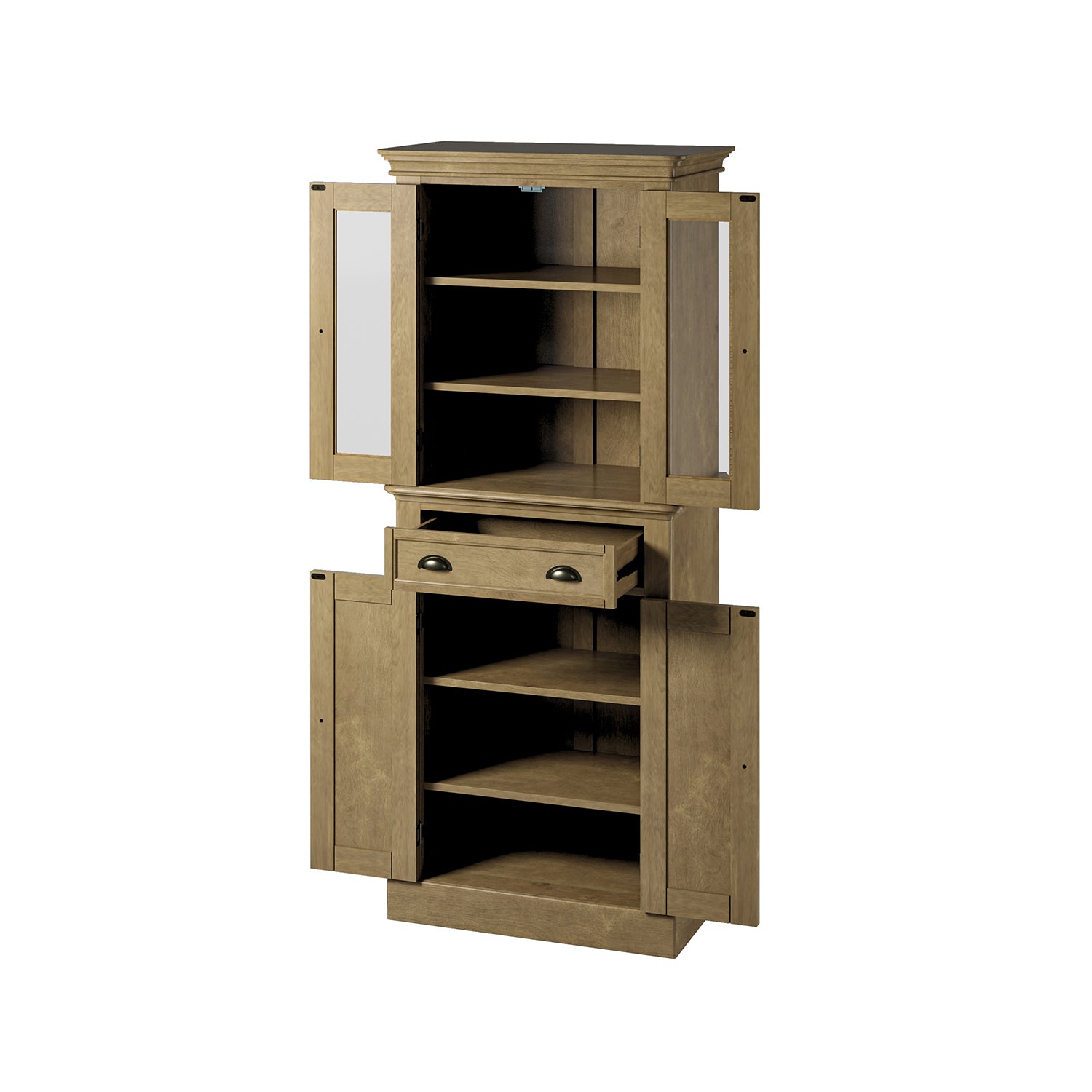 Teiresias 72 Kitchen Pantry - Natural Solid Wood