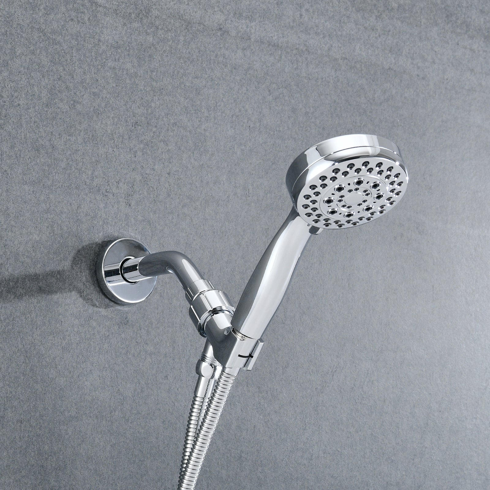 5 Mode Adjustable Settings Handheld Shower Head With Hose High Pressure Shower Heads Chrome Abs