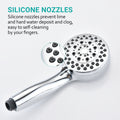 5 Mode Adjustable Settings Handheld Shower Head With Hose High Pressure Shower Heads Chrome Abs
