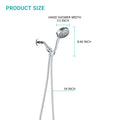 5 Mode Adjustable Settings Handheld Shower Head With Hose High Pressure Shower Heads Chrome Abs