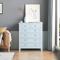 Drawer Dresser Bar Cabinet Side Cabinet,Buffet Sideboard,Buffet Service Counter,Solid Wood Frame,Plasticdoor Panel,Retro Shell Handle,Applicable To Dining Room,Living Room,Kitchen Corridorgrayish Blue 5 Or More Drawers Antique Grayish Blue Primary Living