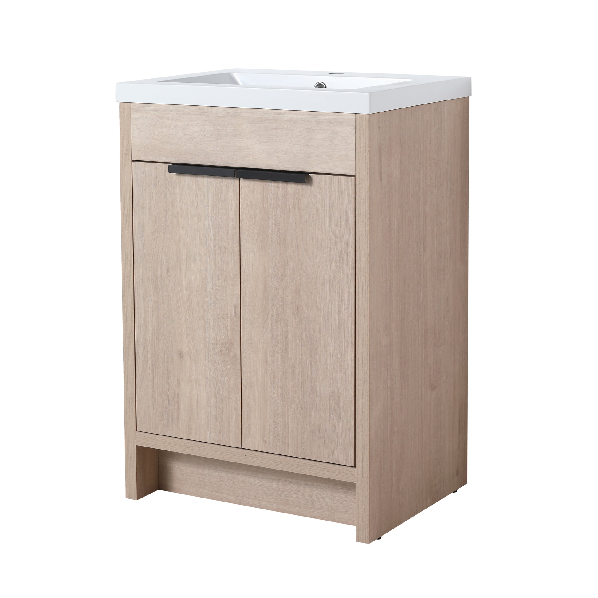 KD PACKING 24 Inch Freestanding Bathroom Vanity With plain light