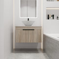 30''Modern Design Float Bathroom Vanity With Ceramic white oak-2-bathroom-wall mounted-plywood