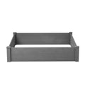 Raised Garden Bed 48X48X10'', Outdoor Wood Planter Box Over Floor, Tool Free Assembly Gray Garden & Outdoor Solid Wood