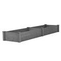 Over Ground Raised Garden Bed 96X28X10'', Large Long Planter Box For Outdoor, Tool Free Assembly Gray Solid Wood