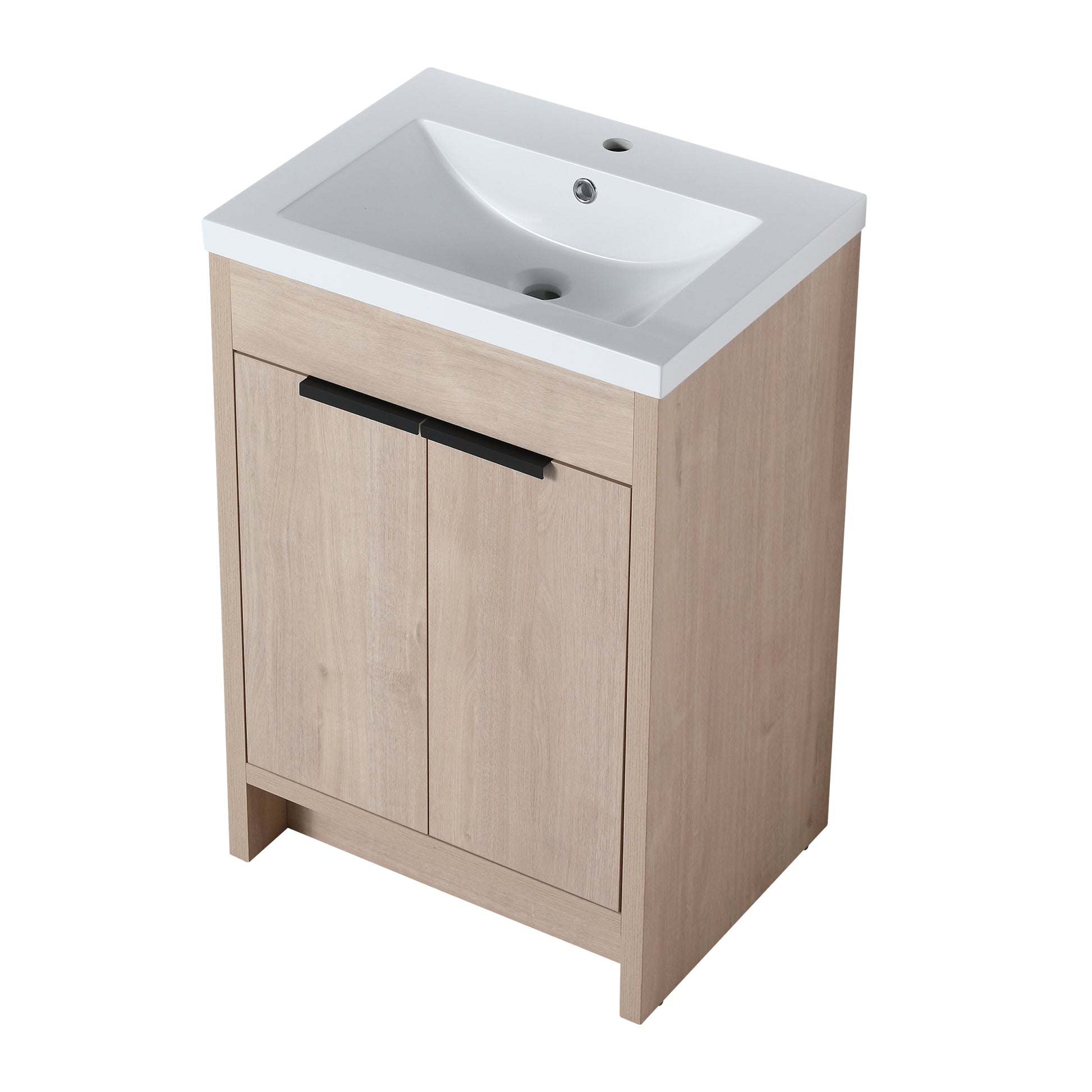 KD PACKING 24 Inch Freestanding Bathroom Vanity With plain light