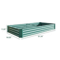 Raised Garden Bed Kit Metal Raised Bed Garden 7.6X3.7X0.98Ft For Flower Planters, Vegetables Herb Green Green Metal