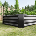 Raised Garden Bed Outdoor, 6 3 1Ftmetal Raised Rectangle Planter Beds For Plants, Vegetables, And Flowers Black Black Garden & Outdoor Metal