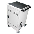 Mobile Charging Cart And Cabinet For Tablets Laptops 30 Device With Combination Lock White Antique White Steel