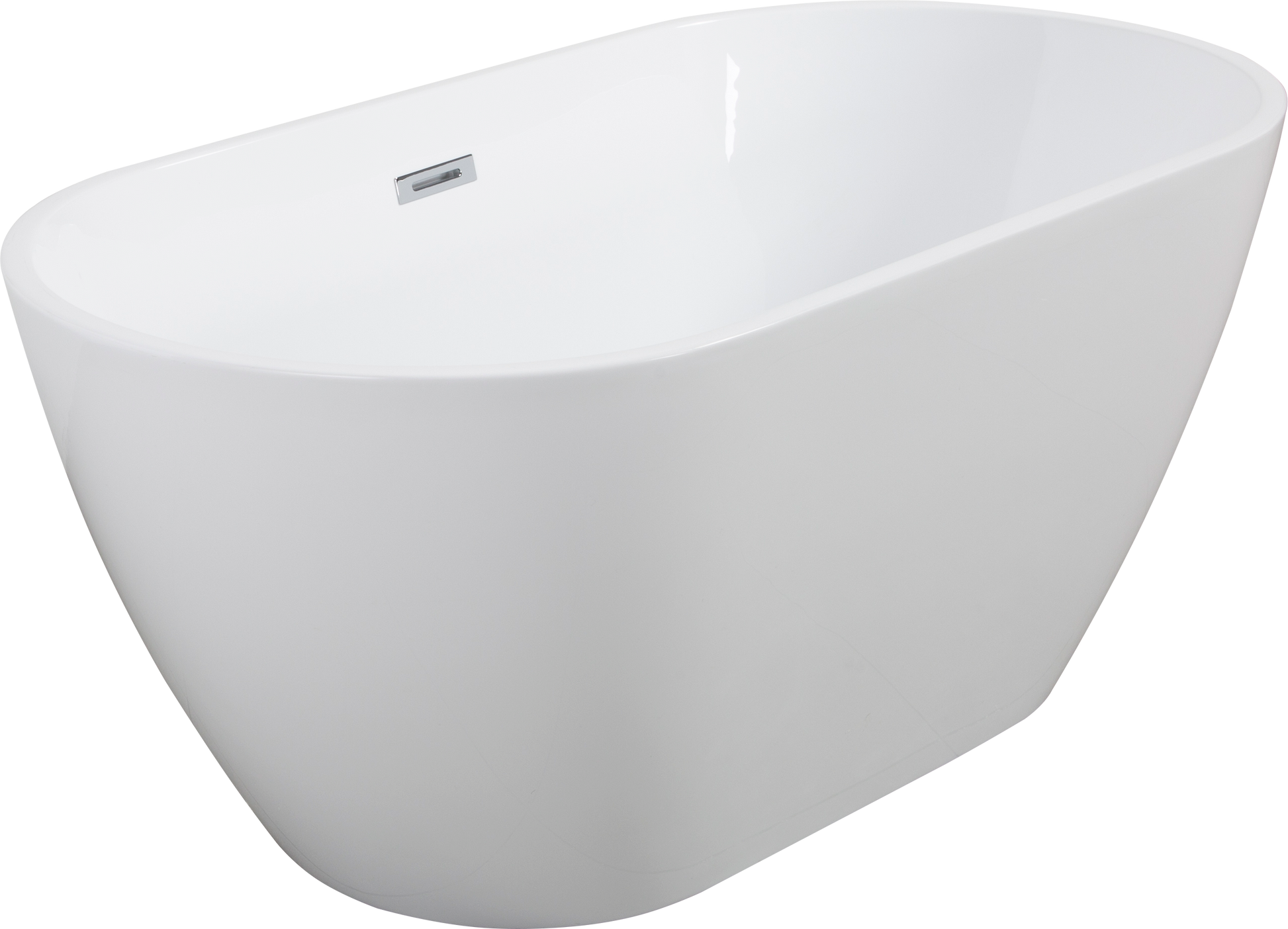 63" Shiny White Acrylic Freestanding Soaking Bathtub With Chrome Overflow And Drain, Cupc Certified 63*28.8 22A09 63 White Fiberglass Acrylic