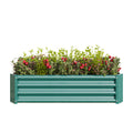 Metal Raised Garden Bed, Rectangle Raised Planter 4 2 1Ft For Flowers Plants, Vegetables Herb Veezyo Green Green Garden & Outdoor Metal