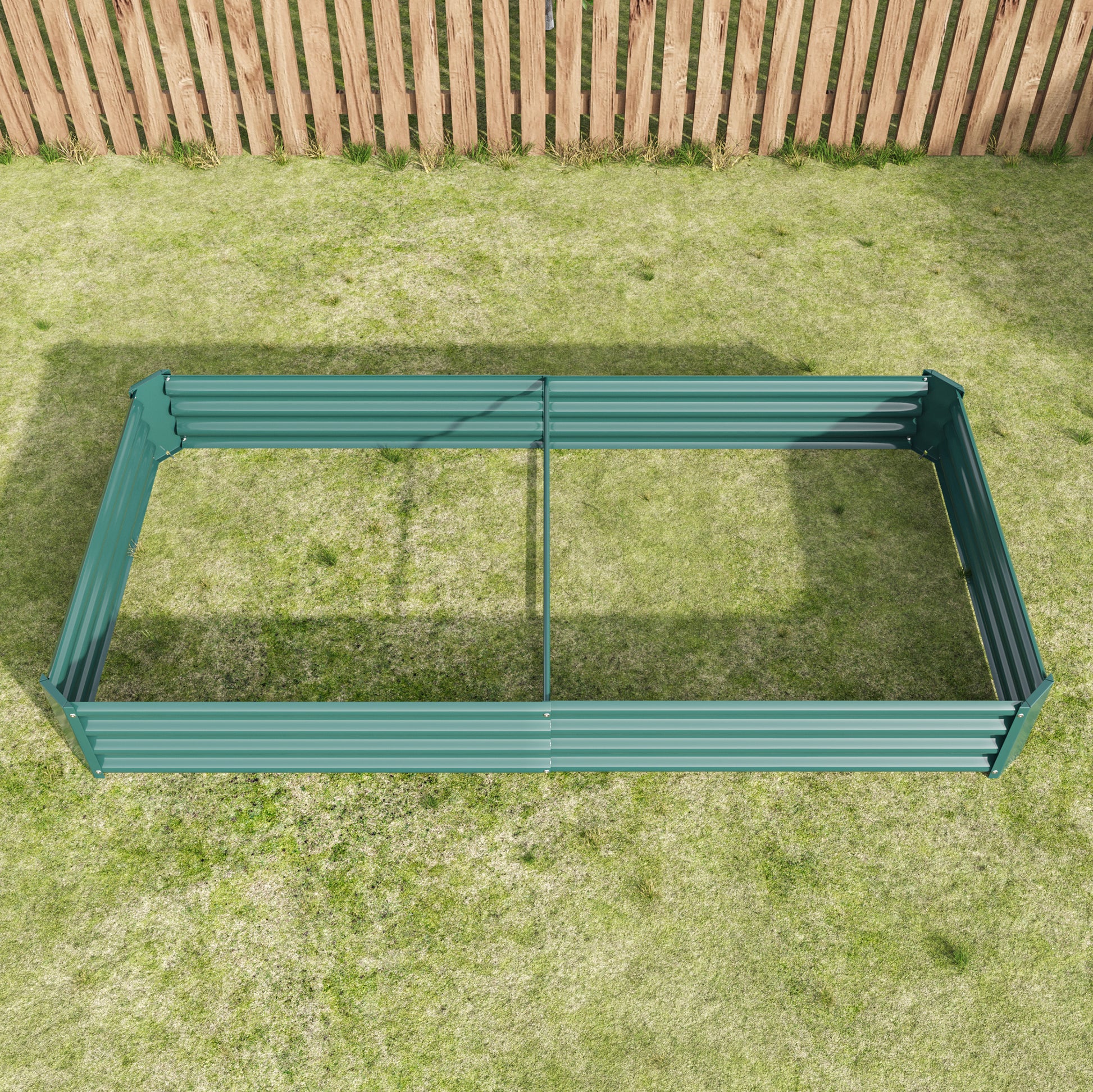 Raised Garden Bed Kit Metal Raised Bed Garden 7.6X3.7X0.98Ft For Flower Planters, Vegetables Herb Green Green Metal