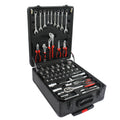 Black Hand Tool Box With 4 Layers Of Toolset And Wheels Black Plastic