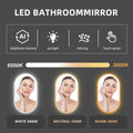 26X18 Inch Three Color Smart Bathroom Mirror With