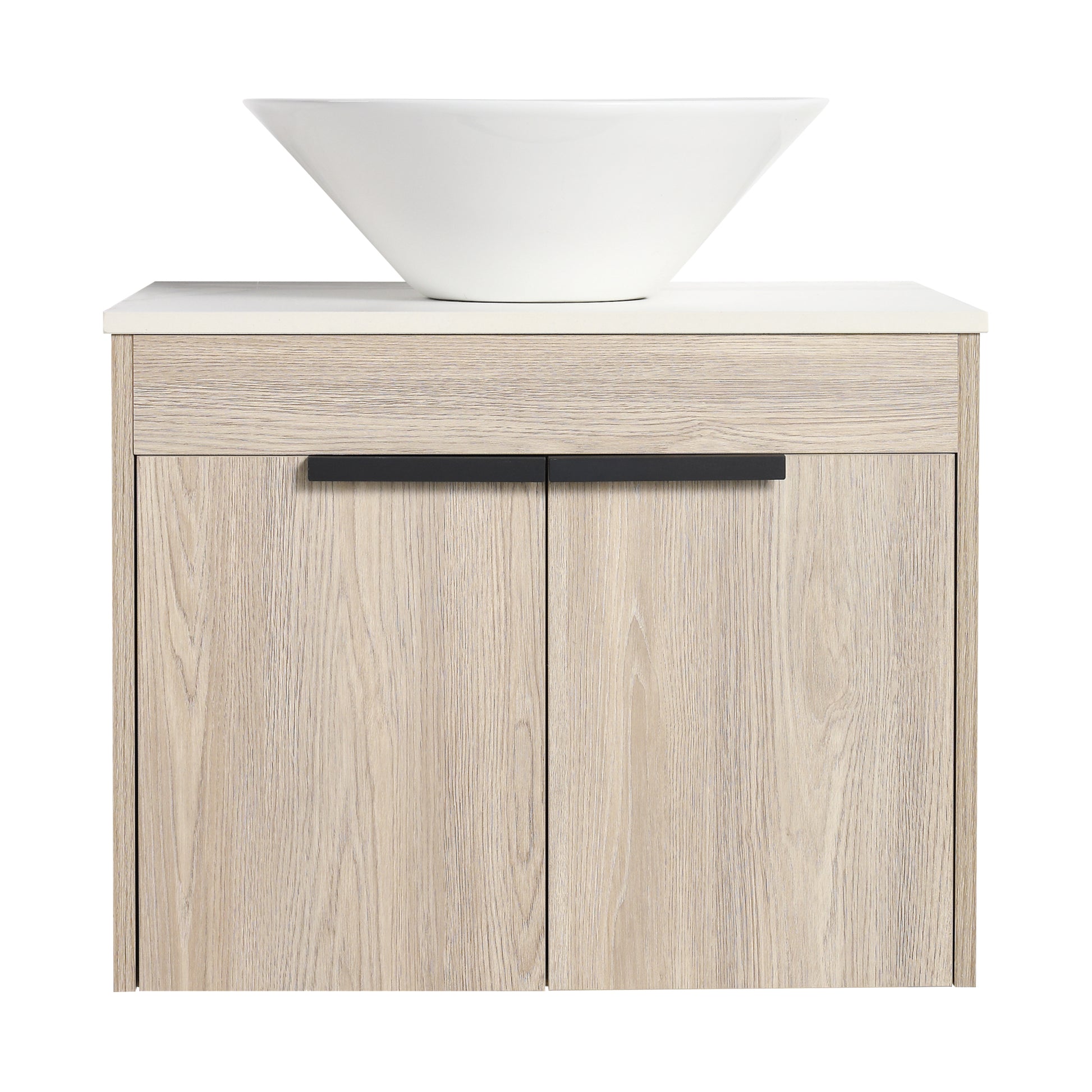 24 " Modern Design Float Bathroom Vanity With Ceramic Basin Set, Wall Mounted White Oak Vanity With Soft Close Door,Kd Packing,Kd Packing,2 Pieces Parcel Top Bab217Mowh White Oak 2 Bathroom Wall Mounted Plywood